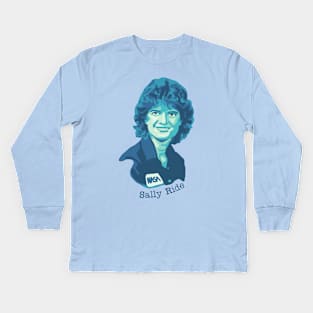 Sally Ride Portrait Kids Long Sleeve T-Shirt